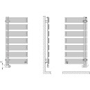 KERMI DVE1A10450101XK Diveo -E BH940x46x450mm P=400W,RAL9016 SG, WWS wei&szlig;, links