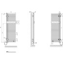 KERMI E1E1A104501012K Credo Half round-E 1000x450x46 mm 400W,RAL9016SG,links,WWS wei&szlig;,SK1