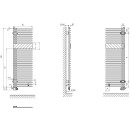 KERMI E1E1A104501132K Credo Half round-E 1000x450x46 mm 400W,RAL9016SG,links,WRS wei&szlig;,SK1