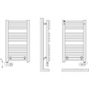 KERMI ERE1008450101XK Basic R-E BH804x35x450mm 400W,RAL9016 SG,links,WWS wei&szlig;,SK1