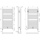 KERMI GCE1008450102XK Geneo circle-E BH810x40x431mm P=400W,RAL9016 SG,WWS wei&szlig;,rechts