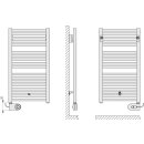 KERMI GQE1008600102XK Geneo quadris-E BH814x32x596mm P=400W,RAL9016 SG,WWS wei&szlig;,rechts