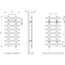 KERMI IDE1012500214XK Ideos -E BH1151x35x508mm P=400W,glanzsilber,WRS wei&szlig;,rechts