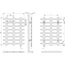 KERMI IDE1012500214XK Ideos -E BH1151x35x508mm P=400W,glanzsilber,WRS wei&szlig;,rechts