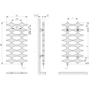 KERMI IDE1012500303XK Ideos -E BH1151x35x508mm P=400W,RAL9005 MT,WWS swz,links