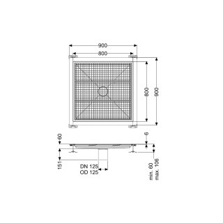 KESSEL 6280800 Bodenwanne Ferrofix