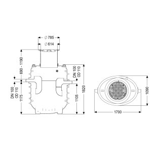 KESSEL 95040-120B Fettabscheider EasyClean ground