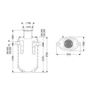 KESSEL 95125-120B-DL Fettabscheider EasyClean ground