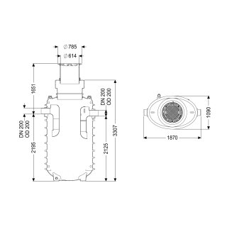 KESSEL 95125-170B-DL Fettabscheider EasyClean ground