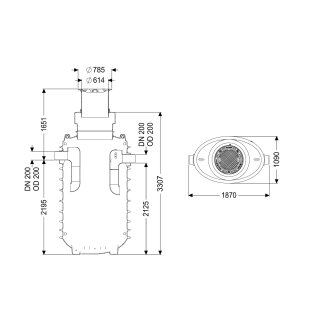 KESSEL 95125-170D Fettabscheider EasyClean ground