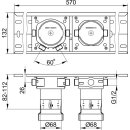 KEUCO 59951002170 Grundk&ouml;rper-Set Arm.-Zub. 59951,