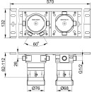 KEUCO 59953003170 Grundk&ouml;rper-Set Arm.-Zub. 59953,