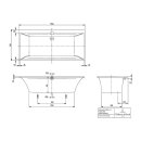 Villeroy &amp; Boch UAC190SQE2A2V01 Badewanne Squaro Edge 12 1900x900x