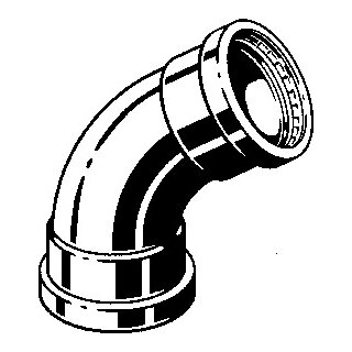 VIEGA 809942 Bogen 45 Grad mit SC Temponox XL