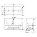 Villeroy &amp; Boch 177FIN7A6BCV4RW BW Finion UBQ177FIN7A6BCV4 1700x700x