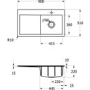 Villeroy &amp; Boch 335101R7 EB-SP Subway Style 50 900x510mm