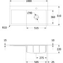 Villeroy &amp; Boch 336100R7 Einbausp&uuml;le Subway Style 60