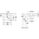 Villeroy &amp; Boch 43925001 Handwaschbecken Newo 500x400mm Eckig