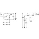 Villeroy &amp; Boch 4A4500R7 Aufsatzwaschbecken Loop&amp;Friends 380x