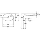 Villeroy &amp; Boch 4A4800R7 Aufsatzwaschbecken Loop&amp;Friends 620x