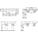 Villeroy &amp; Boch 4A71D601 Schrank-Doppelwaschtisch Subway 3.0