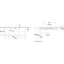 Villeroy &amp; Boch 4A77L2R7 SchrankWT Antao 1200x500mm re-eckig