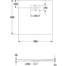 Villeroy &amp; Boch 6233D488 DW Le Valence 900x900x40mm quadr.