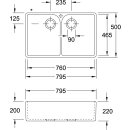 Villeroy &amp; Boch 638000R7 Sp&uuml;lstein Doppelbecken...