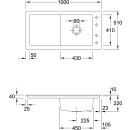 Villeroy &amp; Boch 679000R7 Einbausp&uuml;le Timeline 60 1000x510mm