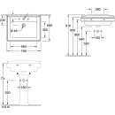 Villeroy &amp; Boch 710175R1 Waschbecken Hommage 750x580mm