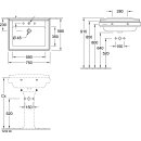 Villeroy &amp; Boch 710175R7 Waschbecken Hommage 750x580mm