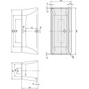 Villeroy &amp; Boch UBQ180SQE9W2V01 BW Squaro Edge 12 W2 1800x800x660mm