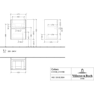 Villeroy & Boch C14100VN WaschbeckenUS Collaro 472x610x404mm 2
