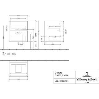 Villeroy & Boch C14200VQ WaschbeckenUS Collaro 561x610x480mm 2