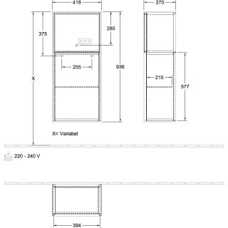 Villeroy & Boch F510GKHJ Seitenschrank Finion F51