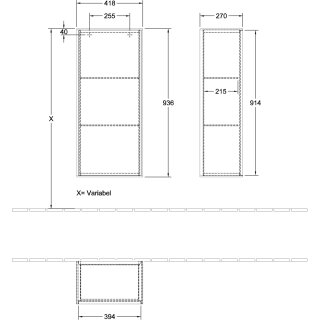Villeroy & Boch F57000HJ Seitenschrank Finion F57