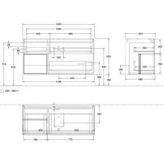 Villeroy & Boch F821GKHJ Waschbeckenunterschrank Finion F82