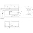 Villeroy &amp; Boch F821HJPD Waschbeckenunterschrank Finion F82