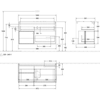 Villeroy & Boch F892HJGM Waschbeckenunterschrank Finion F89
