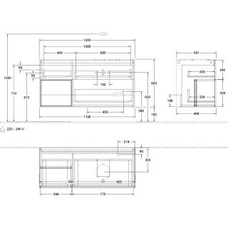Villeroy & Boch F922HJHG Waschbeckenunterschrank Finion F92