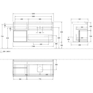Villeroy & Boch FA42HJGN Waschbeckenunterschrank Finion FA4