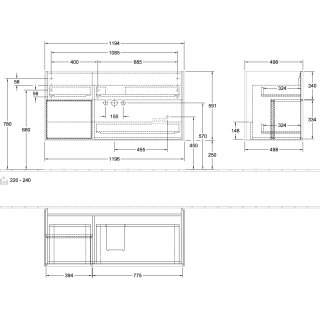 Villeroy & Boch G060HGHJ Waschbeckenunterschrank Finion G06