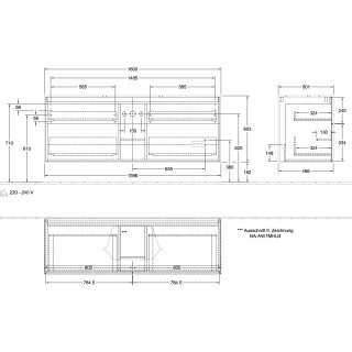 Villeroy & Boch G44100HJ Waschbeckenunterschrank Finion G44