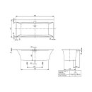 Villeroy &amp; Boch UCE160SQE2A1V01 Baignoire Squaro Edge...