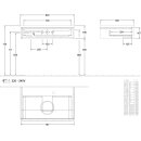 Villeroy &amp; Boch K08053HG WTUS Antao K08_5 800x190x500mm