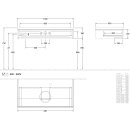 Villeroy &amp; Boch K09050HG WTUS Antao K09_5 1000x190x500mm