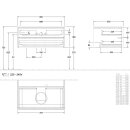 Villeroy &amp; Boch K19153PD WTUS Antao K195 800x360x500mm
