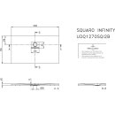 Villeroy &amp; Boch UDQ1270SQI2BV1S DW Squaro Infinity 1200x700x40mm