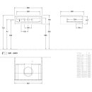 Villeroy &amp; Boch L07150HG WTUS Antao L07_5 600x190x500mm