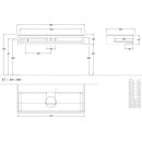 Villeroy &amp; Boch L10153HN WTUS Antao L10_5 1200x190x500mm